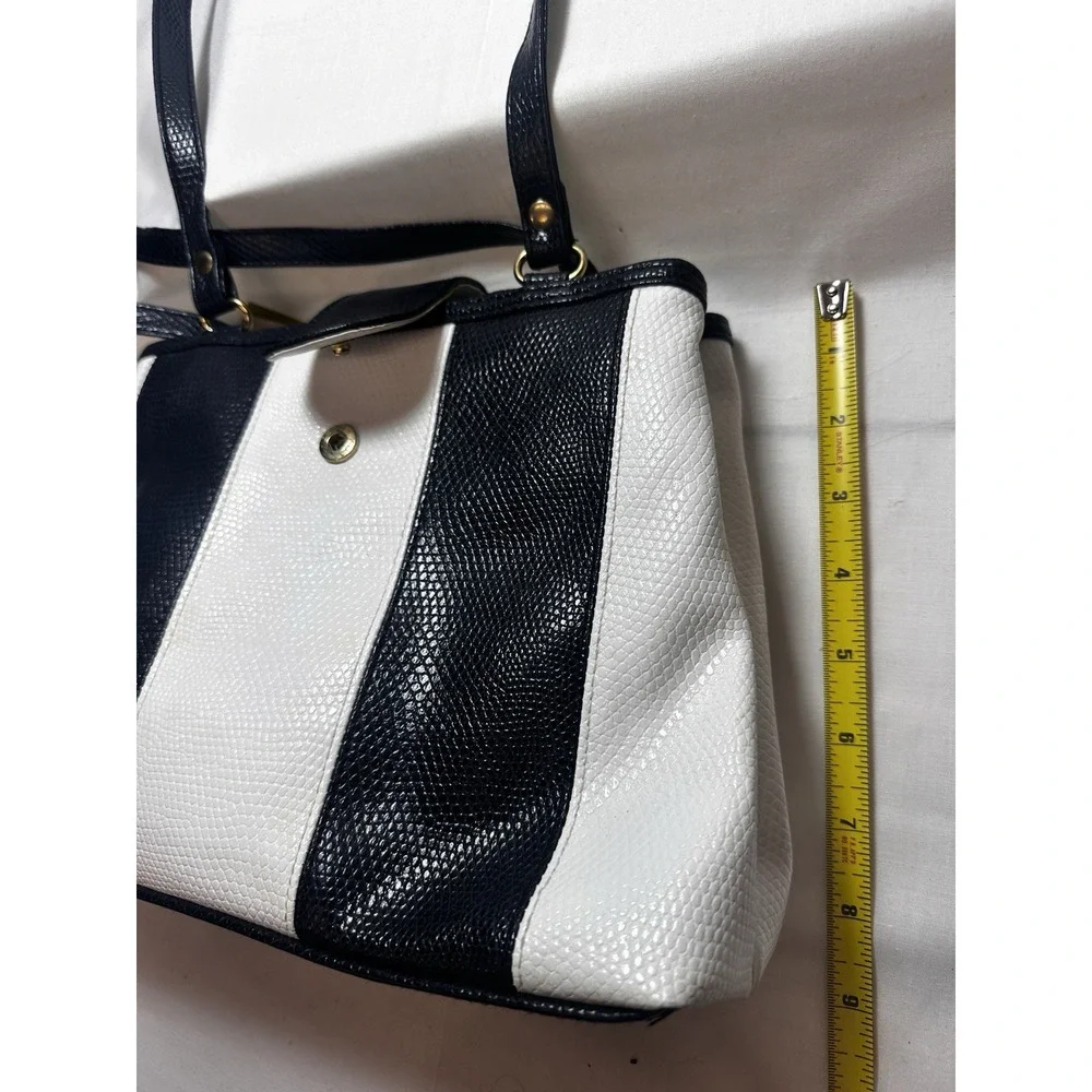 Gitano‎ Purse Handbag Tote Black White Original Tags Prime Condition 9x12